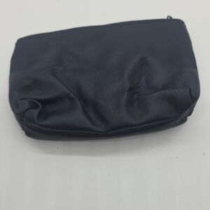 Classic Black Leatherette Cosmetic Pouch